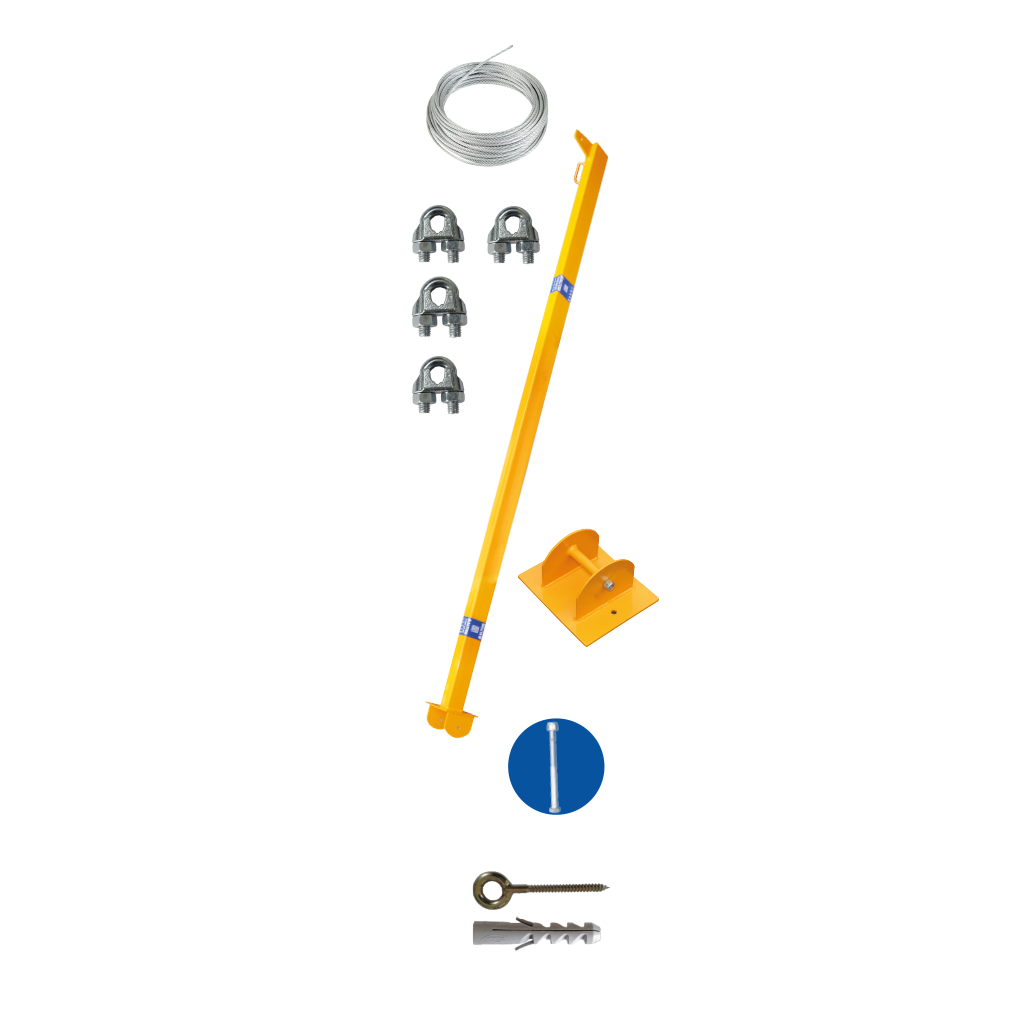 KIT POSTE BASE GALVANIZADO PARA SISTEMA ANTICAÍDA/ANTIESCOMBROS imagen 1